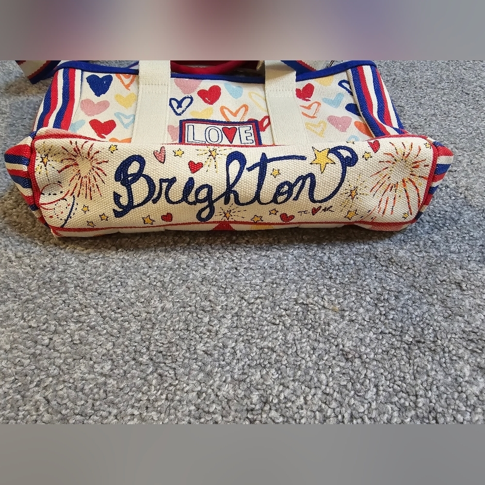 Brighton Red White & You Mini Tote Bag EUC - Picture 2 of 7